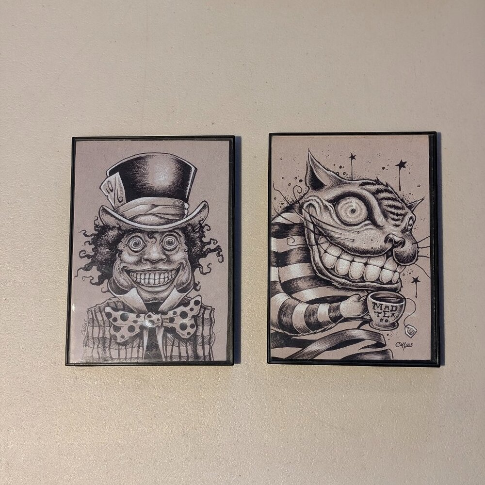 NWOT Mad Hatter & Cheshire Cat Prints